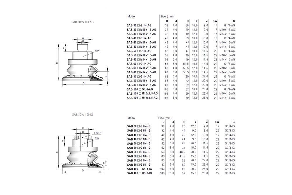 SAB-30-NBR-60-G1/4-IG ���������� ��������� ��������