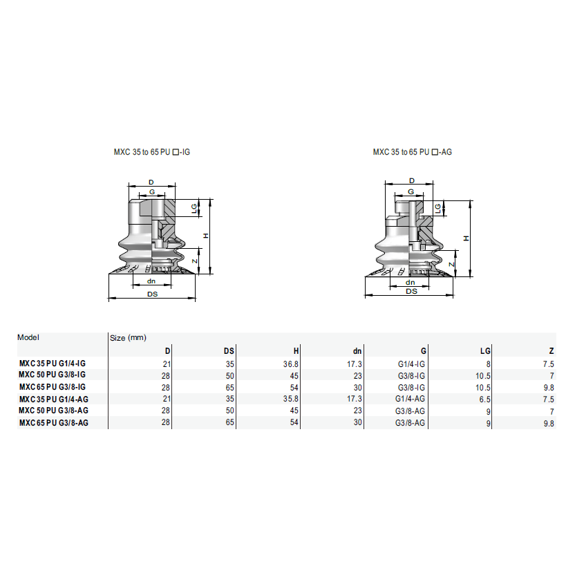 MXC-50-PU-N046 ���������� �������� (�������) ��� ����� �������� ������������