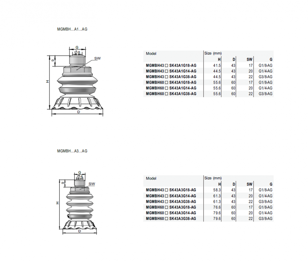 MG-MBH-43S30-SK43-A1-G14-AG ���������� �������� (�������) ��� ��������� ������� �������� ������������